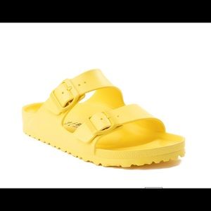 Yellow EVA Birkenstock’s size 10